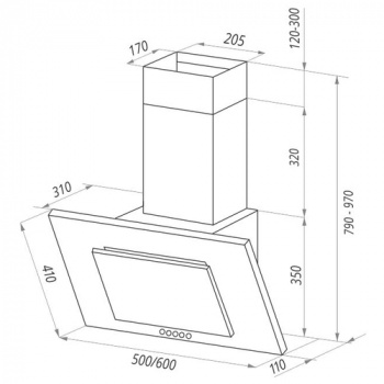 Вытяжка Maunfeld Tower C 50 белый