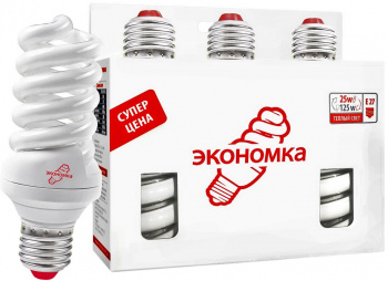 Лампа люминесцентная Экономка SPS (C) 25w E27-4200 3 шт