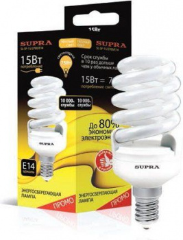 Лампа люминесцентная Supra SL-SP-15\4200\E14