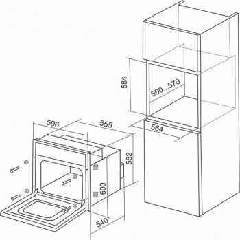 Духовой шкаф De Luxe 6006.05эшв-060