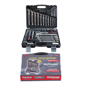 Набор инструментов AUTOVIRAZH (AV-011076) Набор инструмента "AV Steel" 76 предм. профессион.