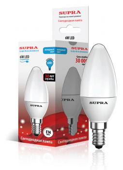 Лампа люминесцентная Supra SL-LED-PR-CN-6W\4000\E14