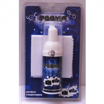 Средство для очистки линз Ecomir комплект для очистки (пенка+салфетки)