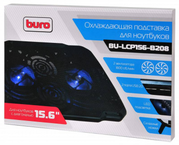 Подставка для охлаждения ноутбука Buro BU-LCP156-B208