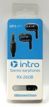 Наушники проводные Intro RX-260 Чёрный