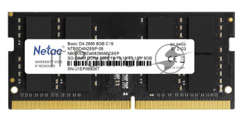 Оперативная память NETAC Basic, DDR4, 8GB (1x8GB), 3200MHz, CL22, SO-DIMM
