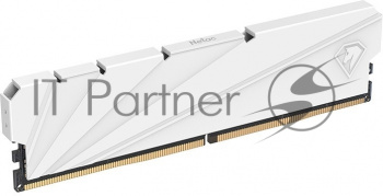 Оперативная память NETAC, DDR4, 16GB (2x8GB), 3200MHz, CL16, DIMM, с радиатором, белый