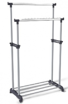 Вешалка настенная SHEFFILTON Вешалка SHT-WR5 т.серый/св.серый/хром лак