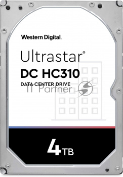 Жесткий диск WD SATA-III 4Tb 0B36534 HUS726T4TALE6L4 Ultrastar DC HC310 (7200rpm) 256Mb 3.5"