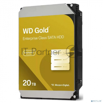 Жесткий диск Western Digital 3.5"; 20TB WD202KRYZ Gold SATA3, Cache 291MB, 7200 rpm