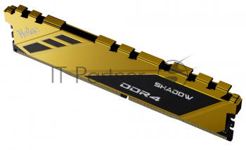Оперативная память NETAC Shadow, DDR4, 8GB (1x8GB), 3200MHz, CL16, DIMM, с радиаторами, желтый