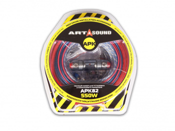 Кабель для Авто ART SOUND ACCESSORIES APK82 установочный набор 8 AWG 2-кан усилитель до 550 Ватт CCA