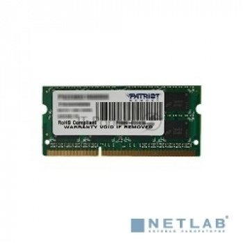 Оперативная память Patriot, DDR3, 8GB (1x8 GB), 1600 MHz, CL11, SO-DIMM