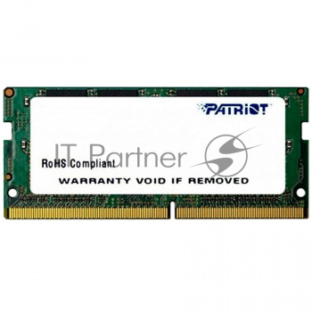 Оперативная память Patriot Signature, DDR4, 8GB (1x8 GB), 2666 MHz, CL19, SO-DIMM
