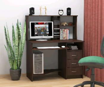 Стол компьютерный МЕБЕЛЬ-КОМПЛЕКС Стол компьютерный СК-08Н Венге Цаво (2 пак)