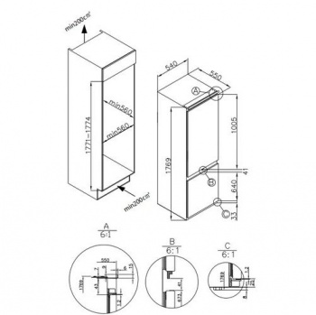 Встраиваемый холодильник Kuppersberg RBN 1760