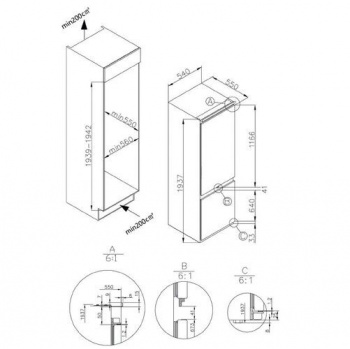 Встраиваемый холодильник Kuppersberg RBN 1960