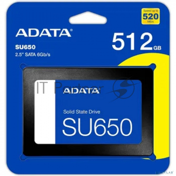 Накопитель SSD ADATA SU650, 512Gb, SATA III, 2.5", R/W 520/450