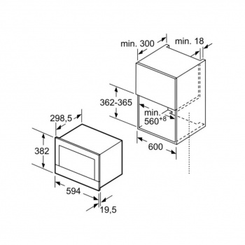 Печь свч встраиваемая Siemens Bf634RGS1