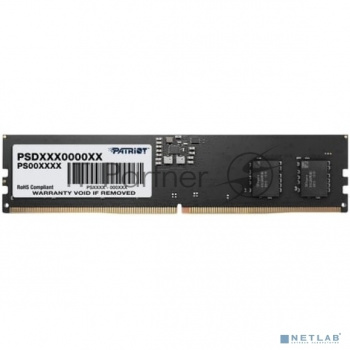 Оперативная память Patriot Signature, DDR5, 16GB (1x16 GB), 4800 MHz, CL40, DIMM