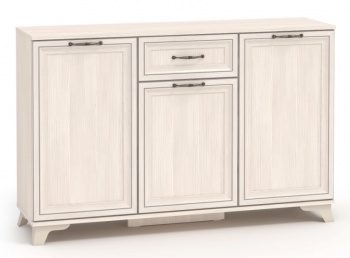 Комод МЕБЕЛЬ-КОМПЛЕКС Мирелла Комод с тремя дверьми и ящиком Бодега Светлая/Патина