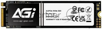 Накопитель SSD AGI AI828, 2Tb, PCIe 4.0 x4, M.2 2280, NVMe, R/W 7400/6700