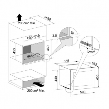 Встраиваемый винный шкаф Temptech OBI45SS