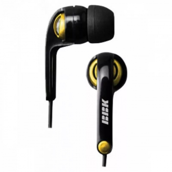 Наушники проводные BBK EP-1250S Чёрный/Желтый