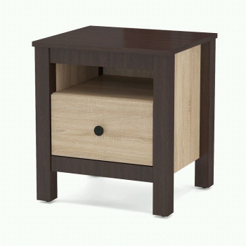 Тумба МЕБЕЛЬ-КОМПЛЕКС Сканди Тумба прикроватная Дуб Сонома/Венге