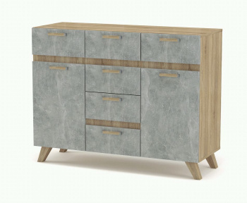 Комод МЕБЕЛЬ-КОМПЛЕКС ФАРГО Комод Дуб Сонома/Бетон светлый