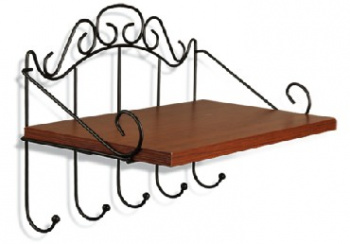 Обувница SHEFFILTON Полка Грация 669 черный/орех