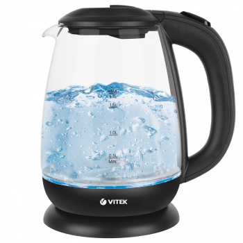 Чайник электрический Vitek VT-7058MC черный/стекло