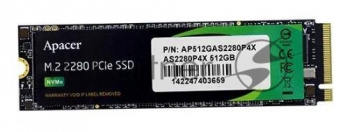 Накопитель SSD Apacer AS2280P4, 512Gb, M.2 2280, PCIe 3.0 x4, NVMe, R/W 2100/1500