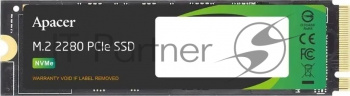 Накопитель SSD Apacer AS2280P4U, 256Gb, M.2 2280, PCIe 3.0 x4, NVMe, R/W 3500/1200