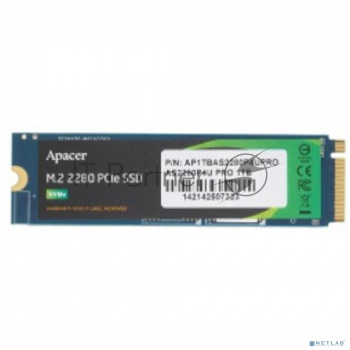 Накопитель SSD Apacer AS2280P4U PRO, 1Tb, M.2 2280, PCIe 3.0 x4, NVMe, R/W 3500/3000