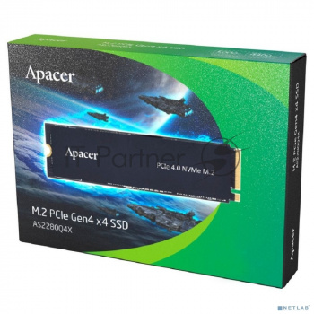 Накопитель SSD Apacer AS2280Q4X, 4TB, PCIe 4.0 x4, M.2 2280, NVMe 1.4, R/W 5000/4400, с радиатором