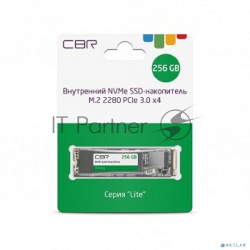 Накопитель SSD CBR, 256Gb, M.2 2280, PCIe 3.0 x4, NVMe, R/W 2000/1300