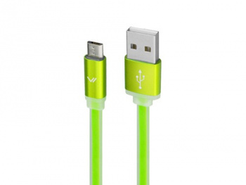 Кабель Vertex USB 2.0 - microUSB 1м плоский, Kiwi Зелёный
